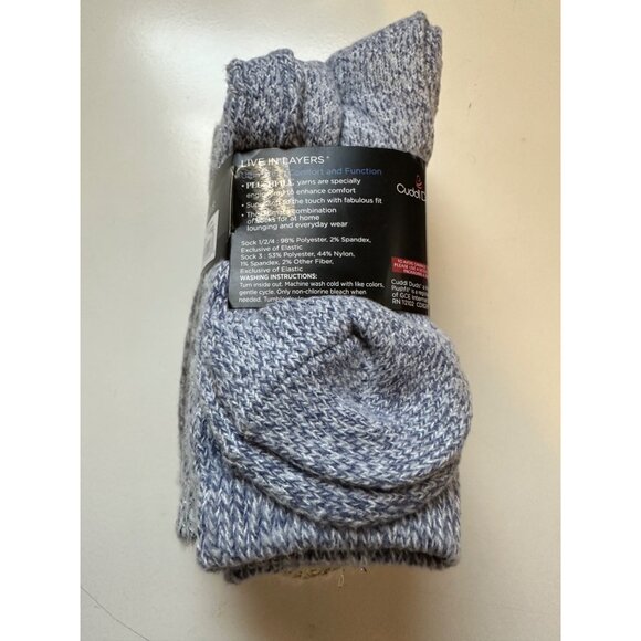 Cuddl Duds Ladies Comfort Boot Socks Cozy Plushfill Womens Size 4-10 4 Pack NIP - Picture 5 of 5
